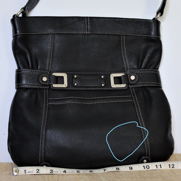 Tignanello Black Leather Shoulder Bag - Picture 9 of 9